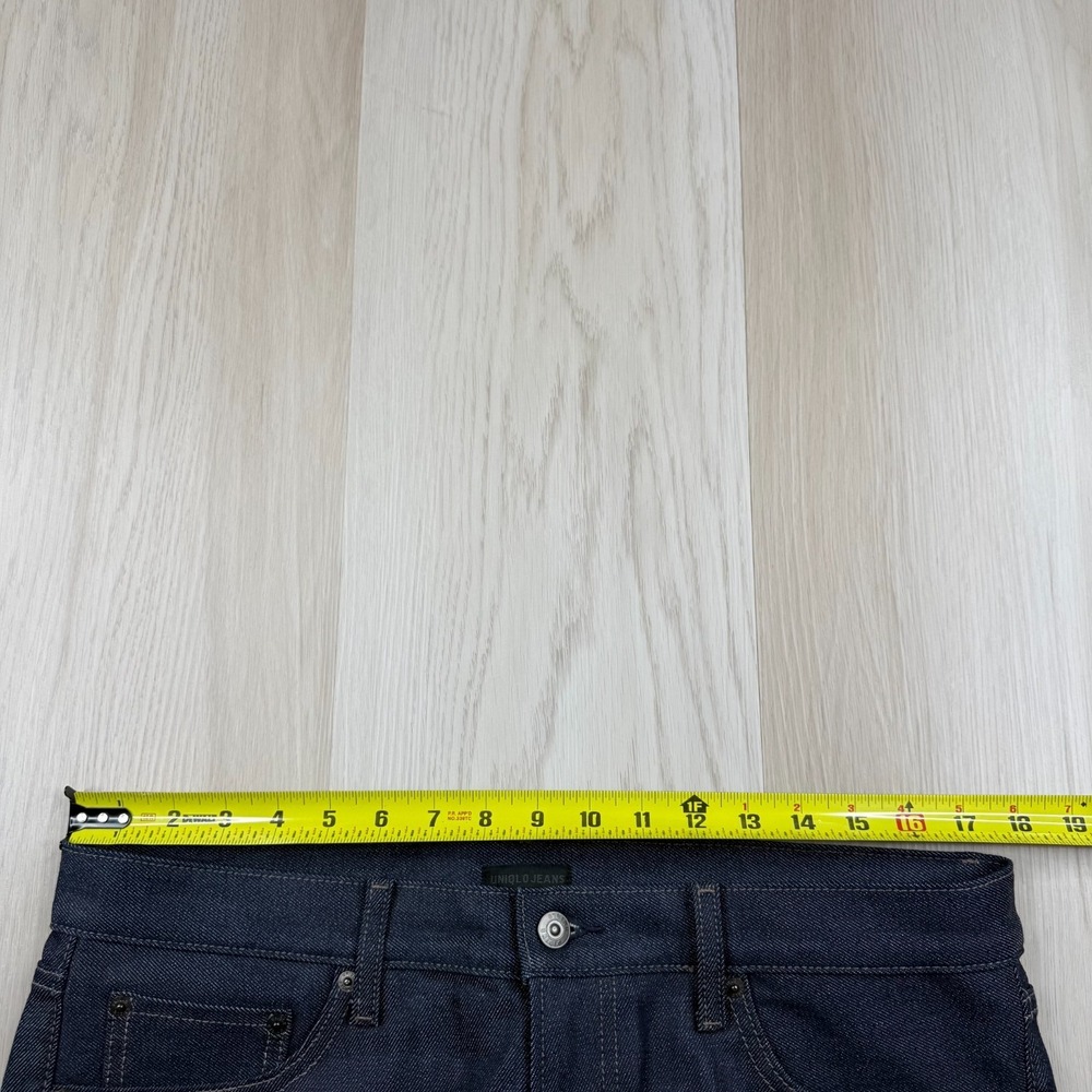 Uniqlo Mens Blue 5 Pocket Design Selvedge Denim Slim Straight Jeans Size 34x34 - Picture 12 of 16